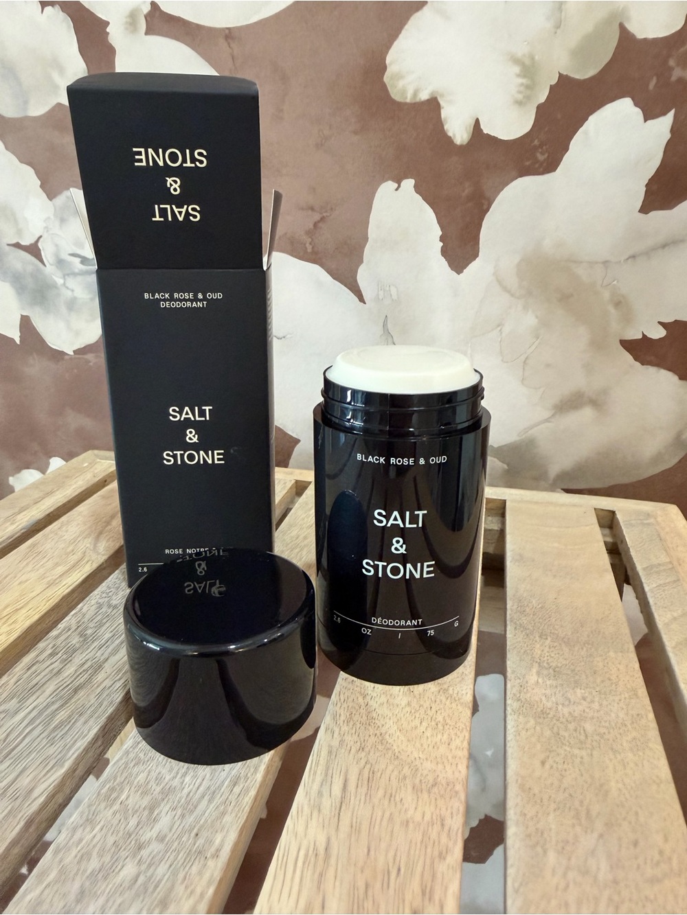 Salt & Stone Black Rose & Oud Deodorant — Brand New in Box 2.6 oz. Full Size